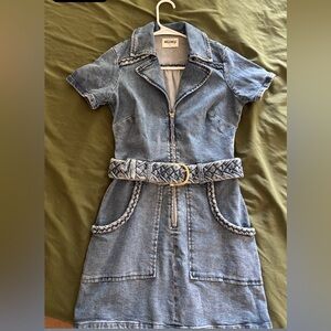 Show Me Your MuMu Blue Denim Mini Dress